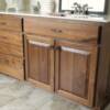 Natural walnut vanity